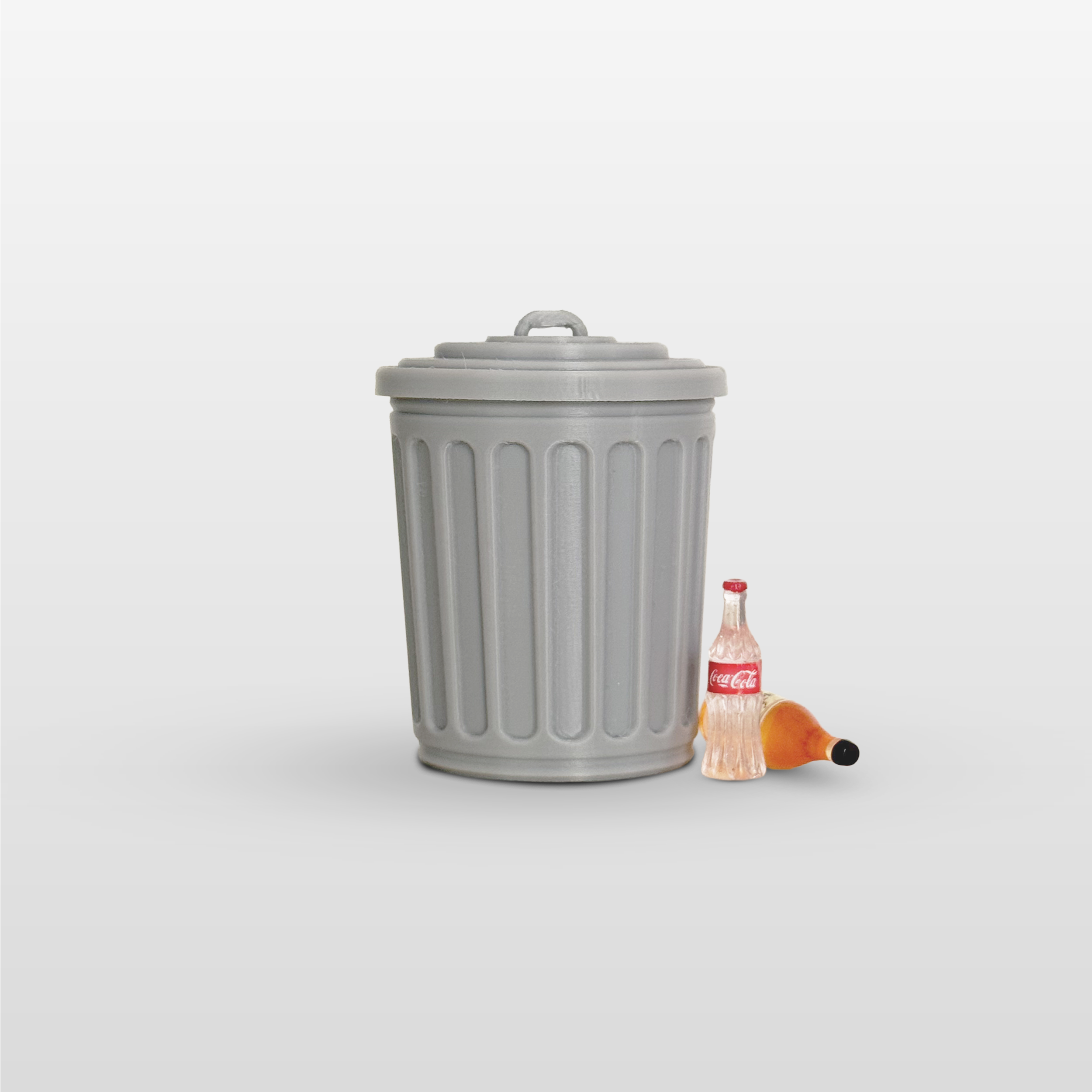 Trash Can + 2 Mini Bottles