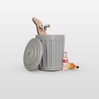 Trash Can + 2 Mini Bottles
